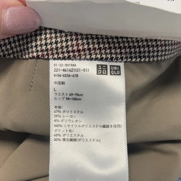 Uniqlo Women's Classic Checkered Trousers NWT - Picture 6 of 6